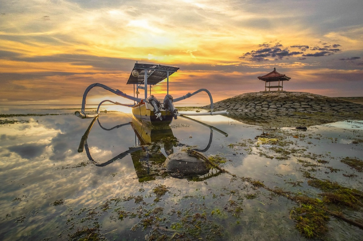 Bali beach sunrise