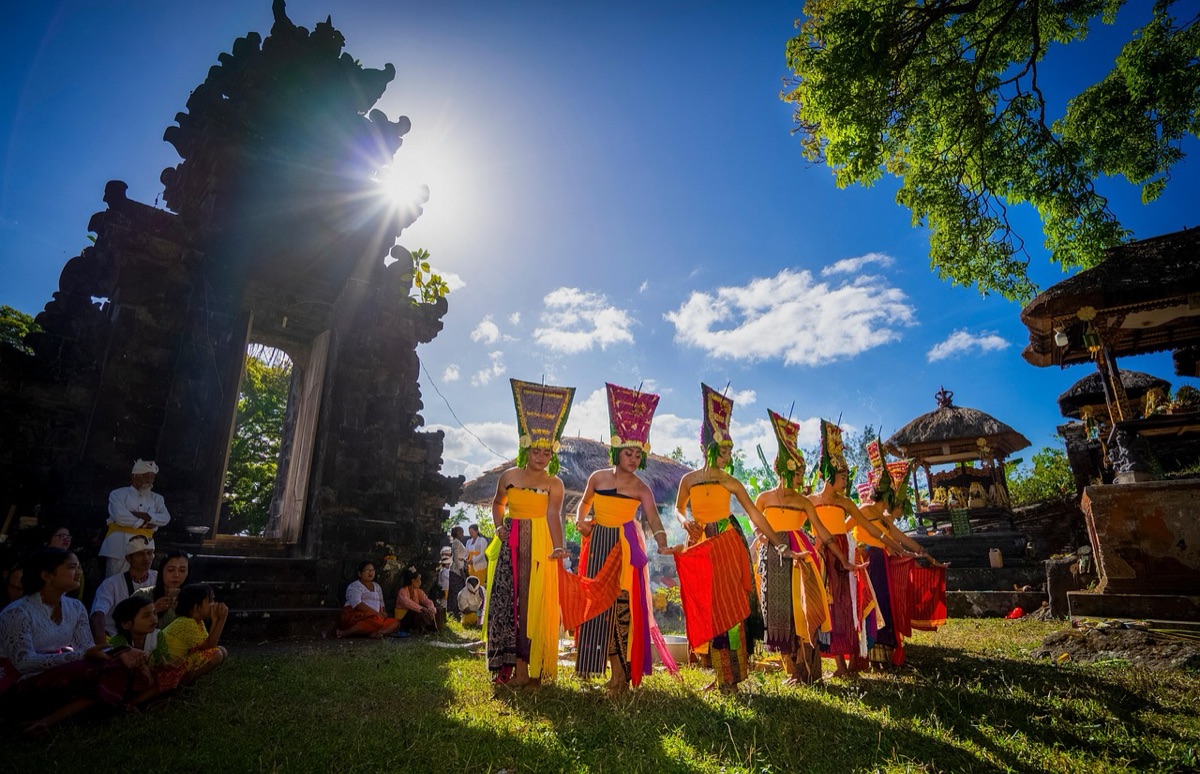 Hindu Temple Bali Sunrise